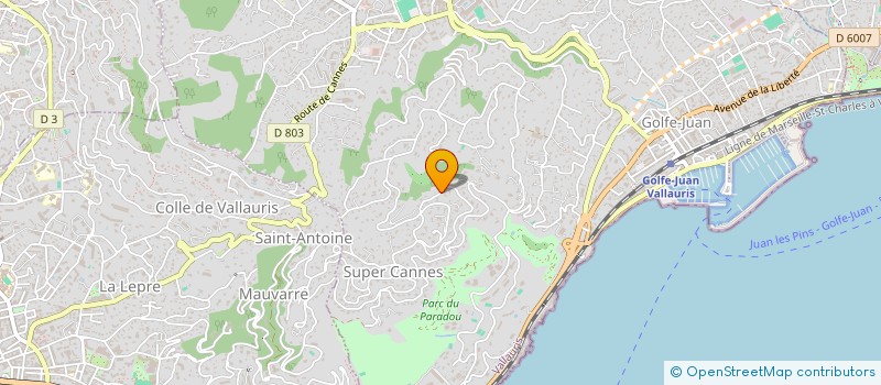 localisation de l'entreprise CSMBP à VALLAURIS