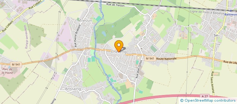 localisation de l'entreprise CSO  ANSTAING