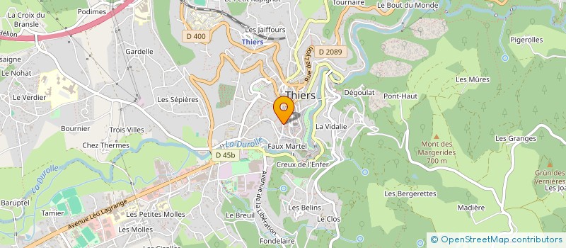 localisation de l'entreprise CSP ET FILS  THIERS