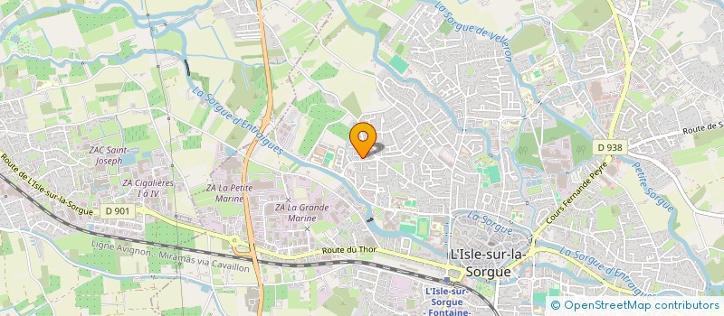 localisation de l'entreprise CSPS. SOCOBAT à L'ISLE-SUR-LA-SORGUE