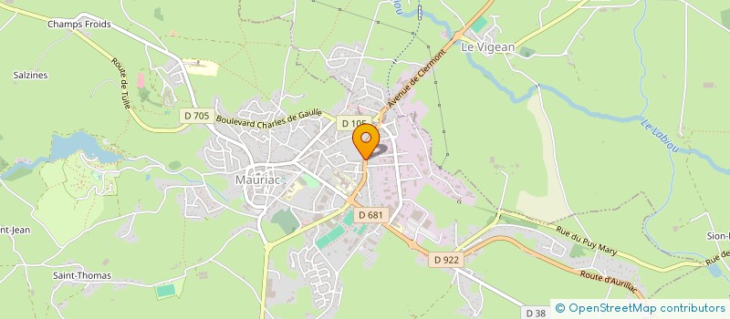 localisation de l'entreprise CSS PEGASUS à MAURIAC