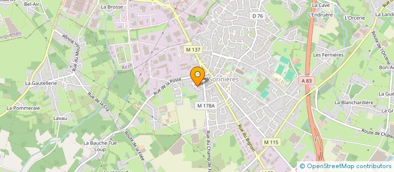 localisation de l'entreprise CST EVENTS  LES SORINIERES