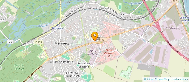 localisation de l'entreprise CSV AUTO  MENNECY