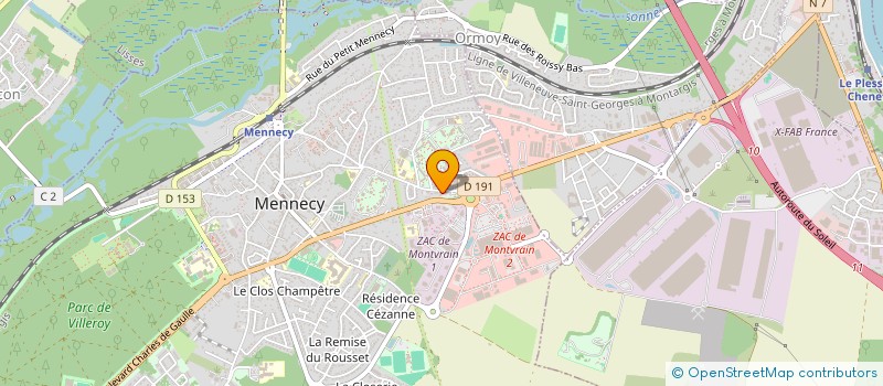 localisation de l'entreprise CSV METALLERIE à MENNECY