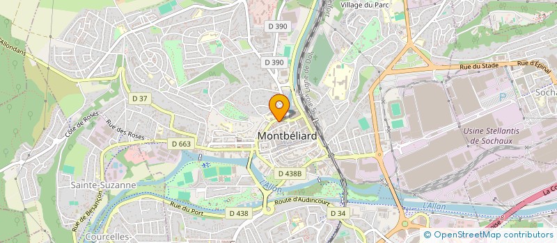 localisation de l'entreprise CT 25 à MONTBELIARD