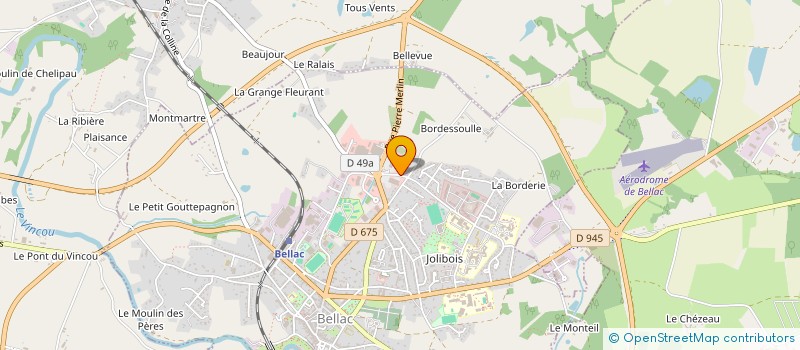 localisation de l'entreprise CT AUTO BELLAC à BELLAC