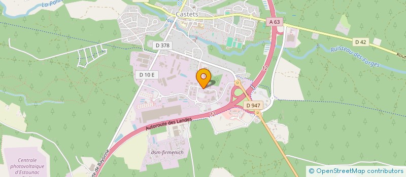 localisation de l'entreprise CT CASTETS  CASTETS