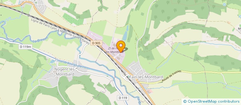 localisation de l'entreprise CT CMAJ  FAIN-LES-MONTBARD