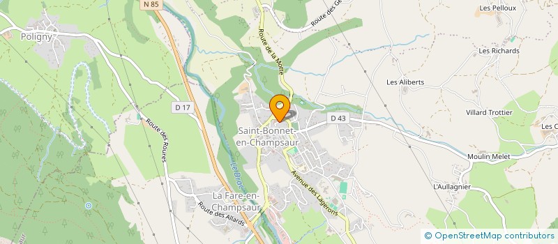 localisation de l'entreprise CT COM ACTION SOCIAL BENEVENT CHARBILLAC à SAINT-BONNET-EN-CHAMPSAUR