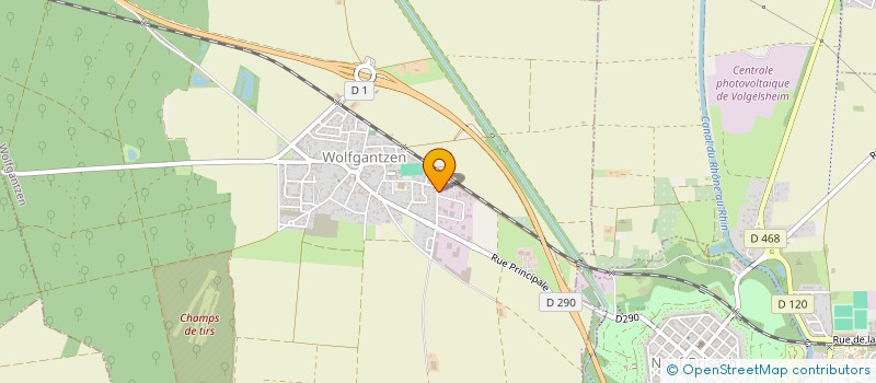 localisation de l'entreprise CT DU RHIN  VOLGELSHEIM