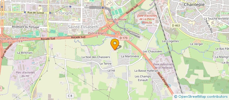 localisation de l'entreprise CT FINANCES à CHANTEPIE