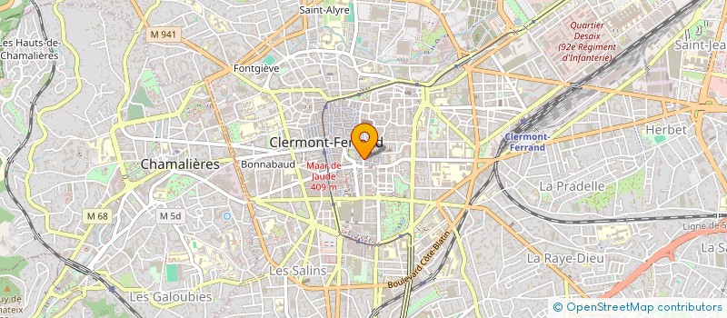localisation de l'entreprise CT HOLDING  CLERMONT-FERRAND