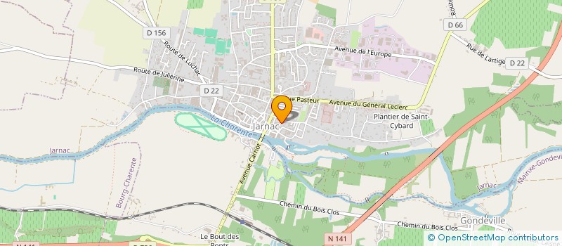 localisation de l'entreprise CT IMMO à JARNAC