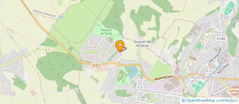 localisation de l'entreprise CT MECA  CHARVIEU-CHAVAGNEUX