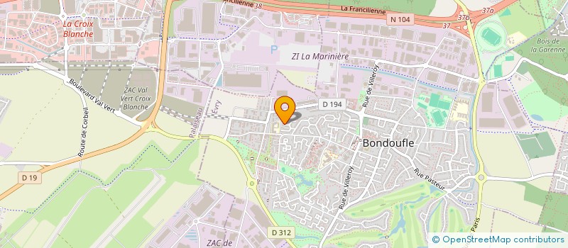 localisation de l'entreprise CT-V IMMO à BONDOUFLE