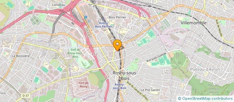 localisation de l'entreprise CT21 à ROSNY-SOUS-BOIS