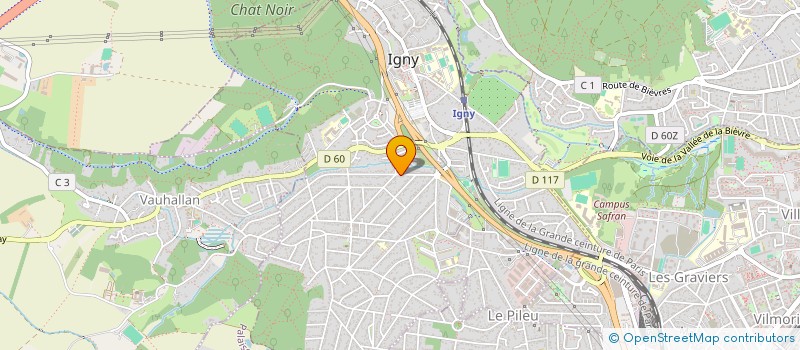 localisation de l'entreprise CT2I à IGNY