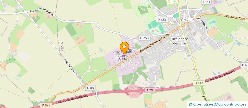 localisation de l'entreprise CTA  YERVILLE