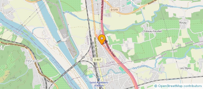 localisation de l'entreprise CTA ALIZEE  CHANAS