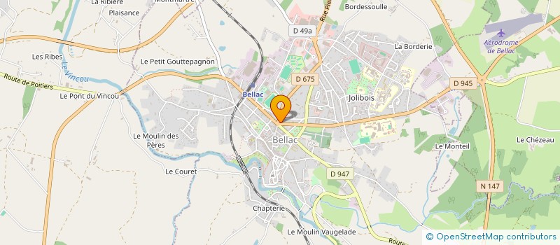 localisation de l'entreprise CTA BELLAC à BELLAC