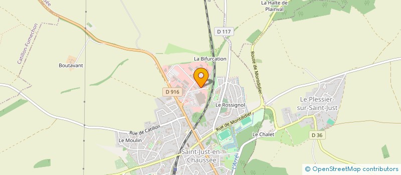 localisation de l'entreprise CTA BILAN AUTO à SAINT-JUST-EN-CHAUSSEE