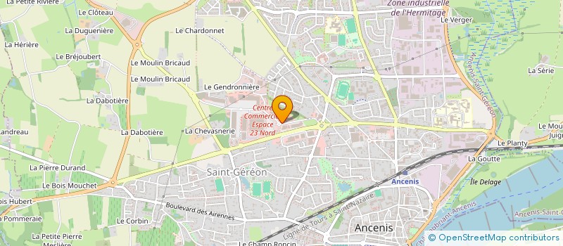 localisation de l'entreprise CTA CHANTENAY NANTES à ANCENIS-SAINT-GEREON