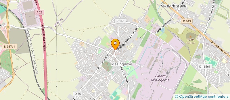 localisation de l'entreprise CTA DE MAZINGARBE  MAZINGARBE