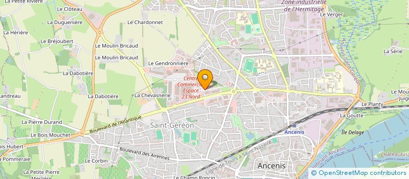 localisation de l'entreprise CTA NANTES JEAN MOULIN  ANCENIS-SAINT-GEREON