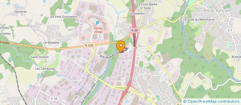 localisation de l'entreprise CTA ZI NORD à LIMOGES