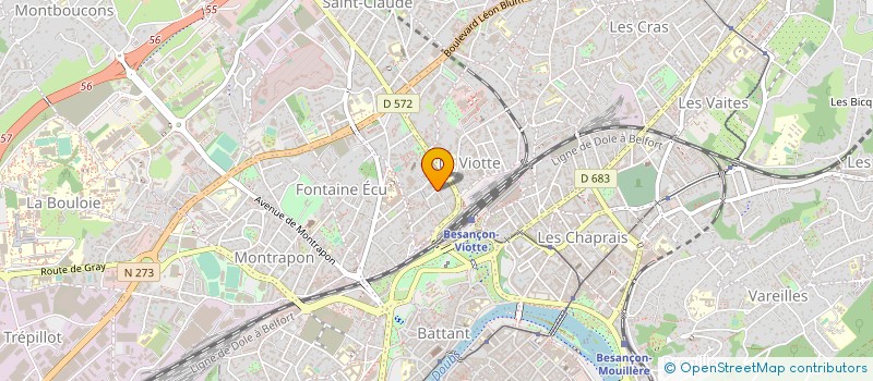 localisation de l'entreprise CTD  BESANCON