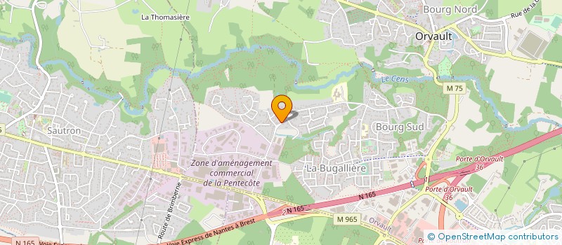 localisation de l'entreprise CTE à ORVAULT
