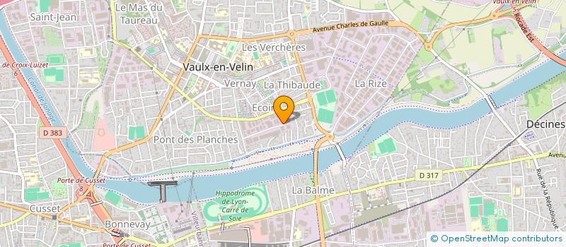 localisation de l'entreprise CTE ACOUSTIQUE à VAULX-EN-VELIN
