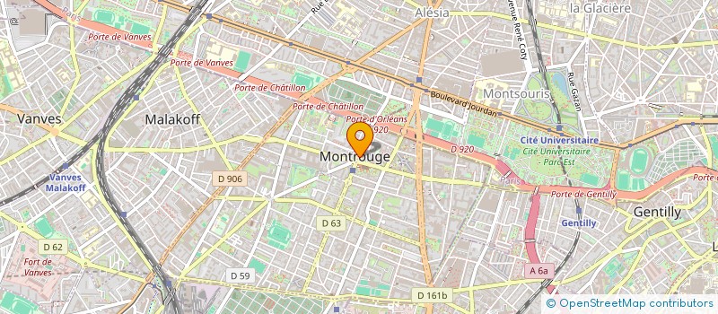 localisation de l'entreprise CTE CULT & SOC DU PERSONNEL DE MONTROUGE  MONTROUGE