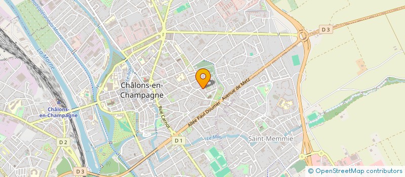 localisation de l'entreprise CTE D'ENTENTE DES ASSOC ANCIENS COMBAT ET VICTIME DE GUERRE ET DES STES PATRIOTIQUES ET REGIMENTAIRES CHALONS-SUR-MARNE  CHALONS-EN-CHAMPAGNE