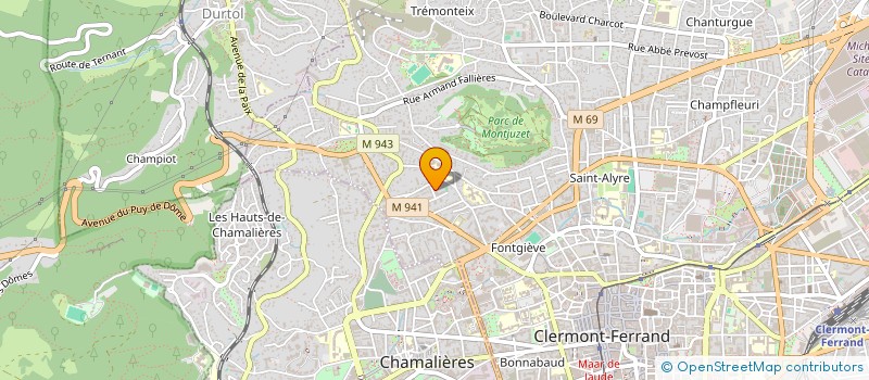 localisation de l'entreprise CTE DE QUARTIER GRAVOUSES QUATRE ROUTES  CLERMONT-FERRAND