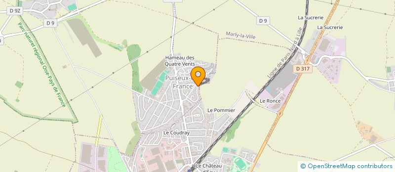 localisation de l'entreprise CTE DEFENSE DES SINISTRES RUE PERICLES  PUISEUX-EN-FRANCE