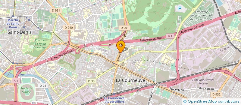 localisation de l'entreprise CTE DEP D'EQUITATION SEINE SAINT DENIS à LA COURNEUVE