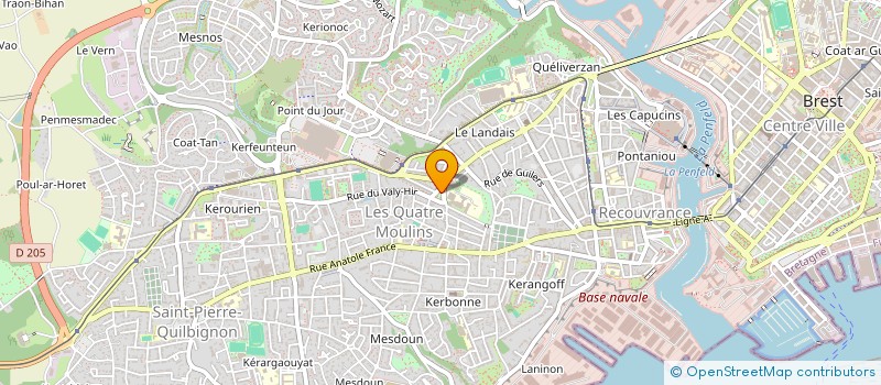 localisation de l'entreprise CTE DEP DE GYMNASTIQUE DU FINISTERE à BREST