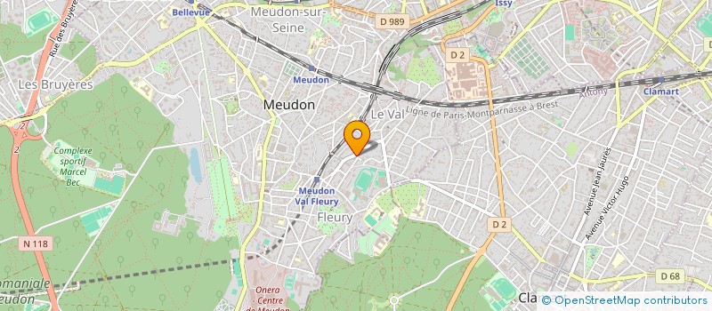 localisation de l'entreprise CTE DEP HDS FEDER SPORT CULTUR FRANCE à MEUDON