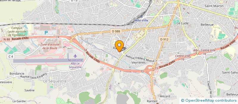 localisation de l'entreprise CTE DEP JEUNES EDUCAT POPUL SPORT AIR à ALBI