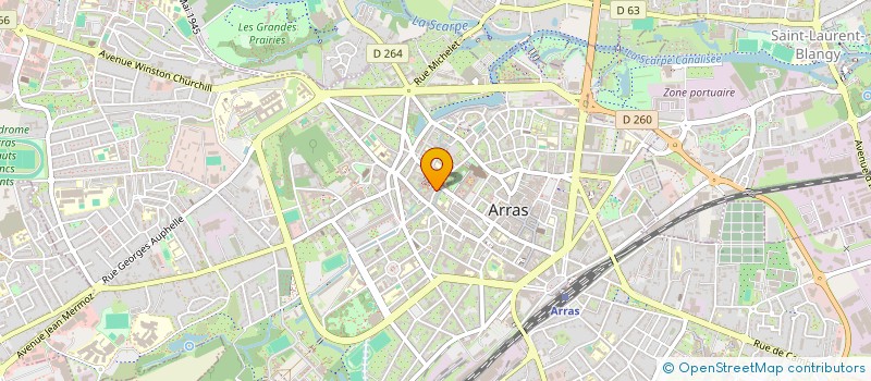 localisation de l'entreprise CTE DEP MALADIES RESPIR TUBERCULOSE PAS à ARRAS