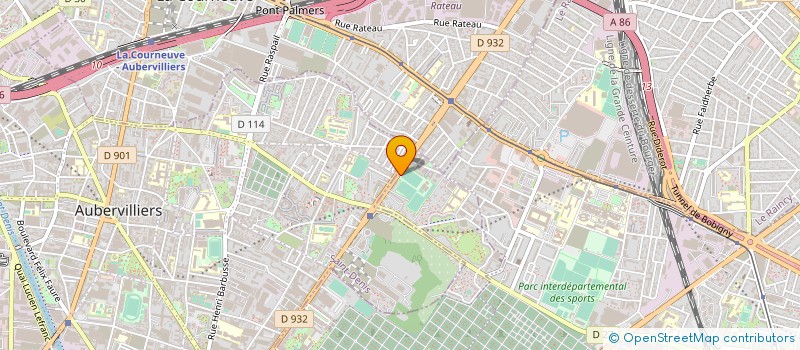 localisation de l'entreprise CTE DEP RUGBY DE SEINE ST DENIS à PANTIN