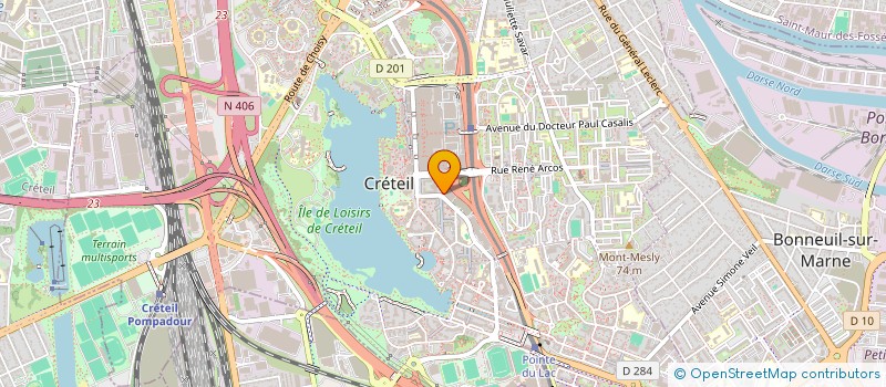 localisation de l'entreprise CTE DEPART OMNISPORT POLICIERS VAL MARNE  CRETEIL