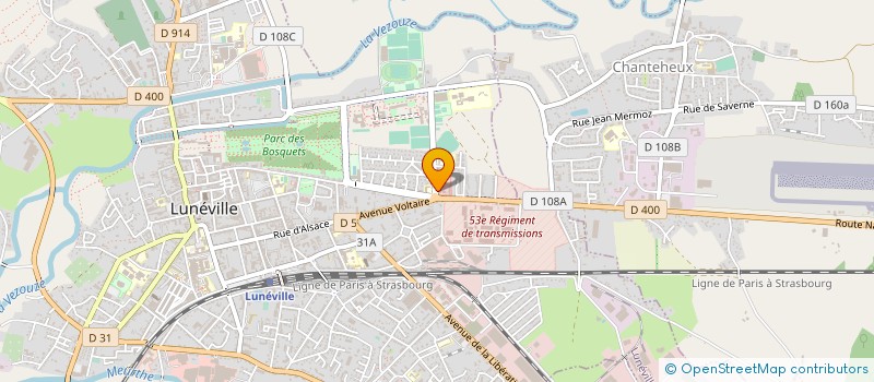 localisation de l'entreprise CTE DES FETES DE LA GENDARMERIE NATIONAL  LUNEVILLE