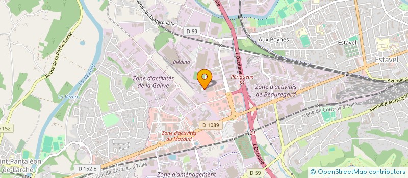 localisation de l'entreprise CTE ENTR ETS BIZAC  BRIVE LA GAILLARDE