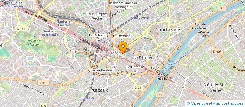 localisation de l'entreprise CTE ENTR ING SECURITIES BANK FRANCE SA à COURBEVOIE
