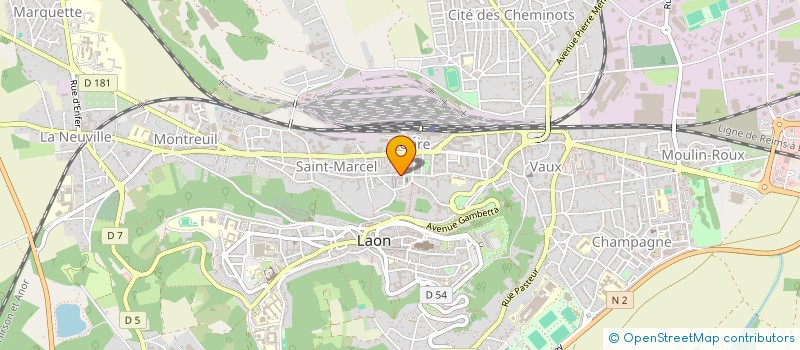 localisation de l'entreprise CTE ENTREP URSSAF L AISNE ETB LAON à LAON