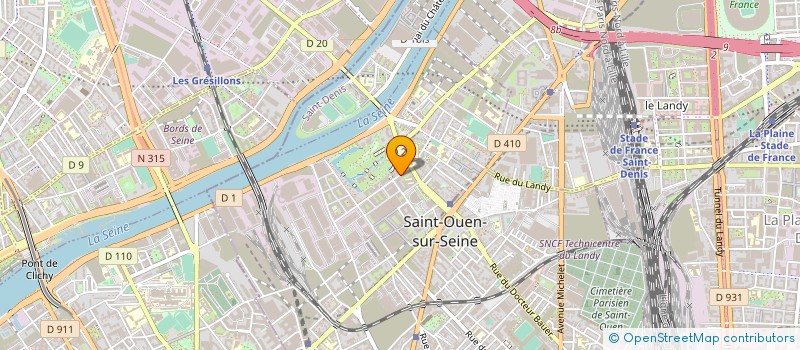 localisation de l'entreprise CTE ETABLISSEMENT ALSTHOM DTRF à SAINT-OUEN-SUR-SEINE