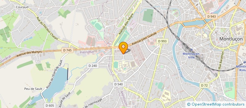 localisation de l'entreprise CTE INFORMATION DEFENSE SOCIETAIRES MUTU à MONTLUCON