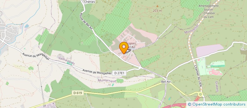 localisation de l'entreprise CTE OEUV.SOC.FONCT.TERRIT.DD SERV.INCEND  VAILHAUQUES